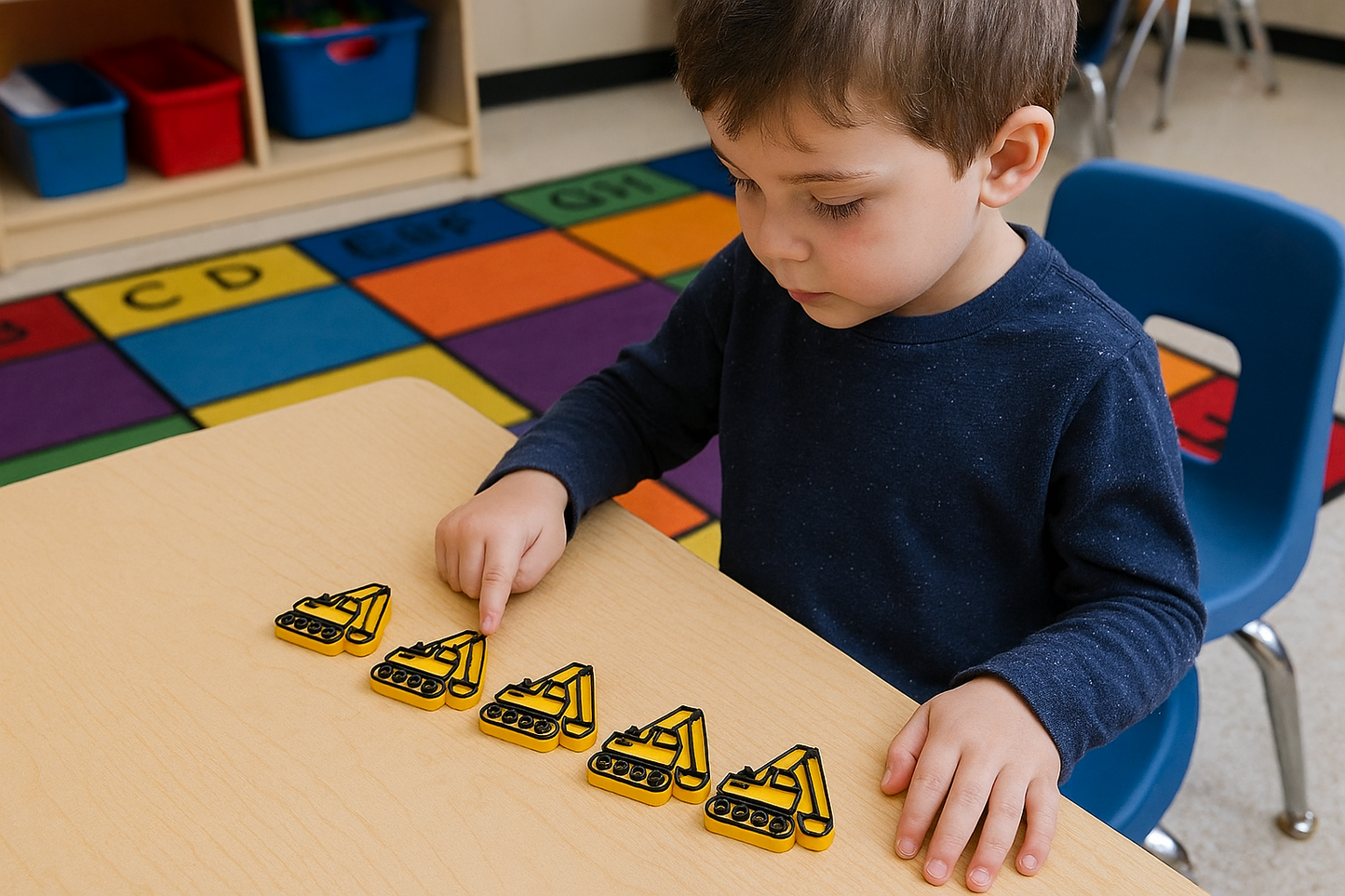 Excavator Construction Theme Counters || Loose Parts