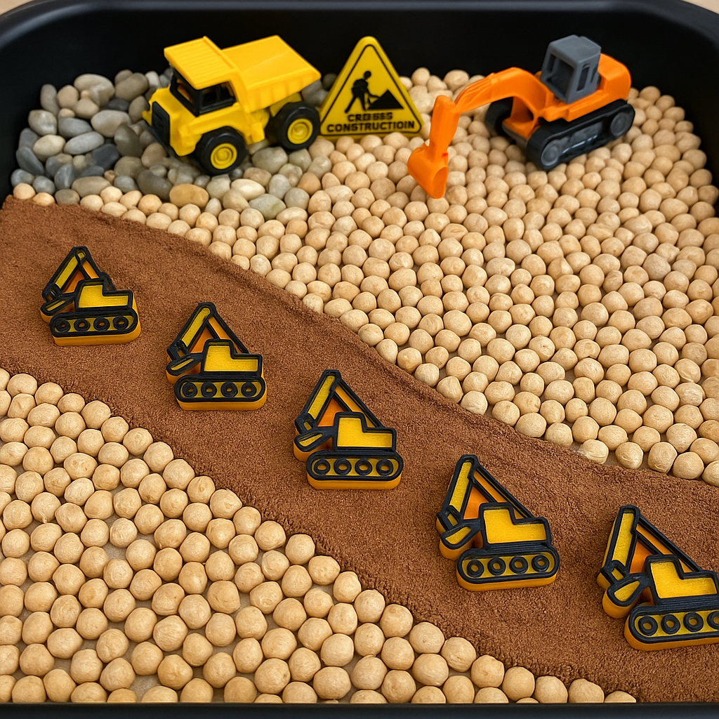 Excavator Construction Theme Counters || Loose Parts