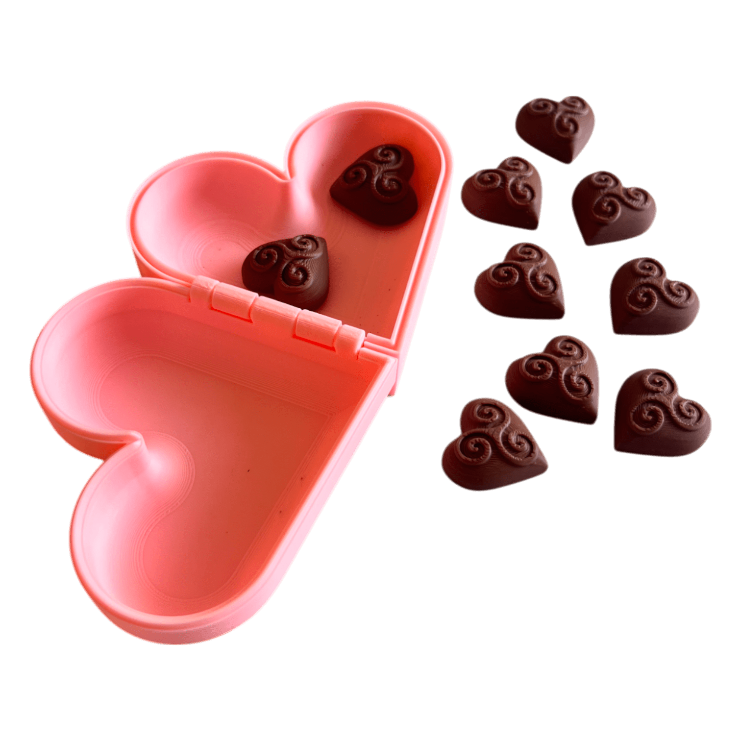 NEW - Heart Chocolate Box + 10 Chocolate Counters - CJECOPLAY Inc.