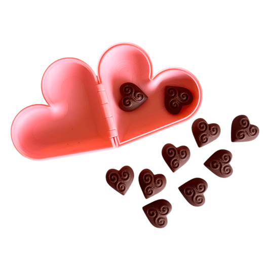 NEW - Heart Chocolate Box + 10 Chocolate Counters - CJECOPLAY Inc.