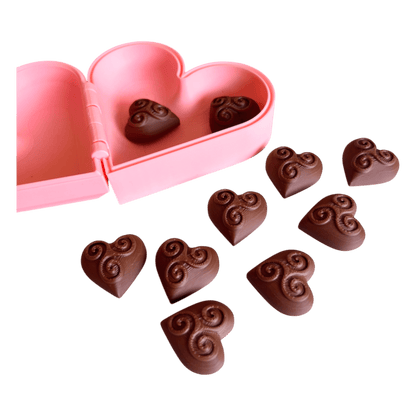 NEW - Heart Chocolate Box + 10 Chocolate Counters - CJECOPLAY Inc.