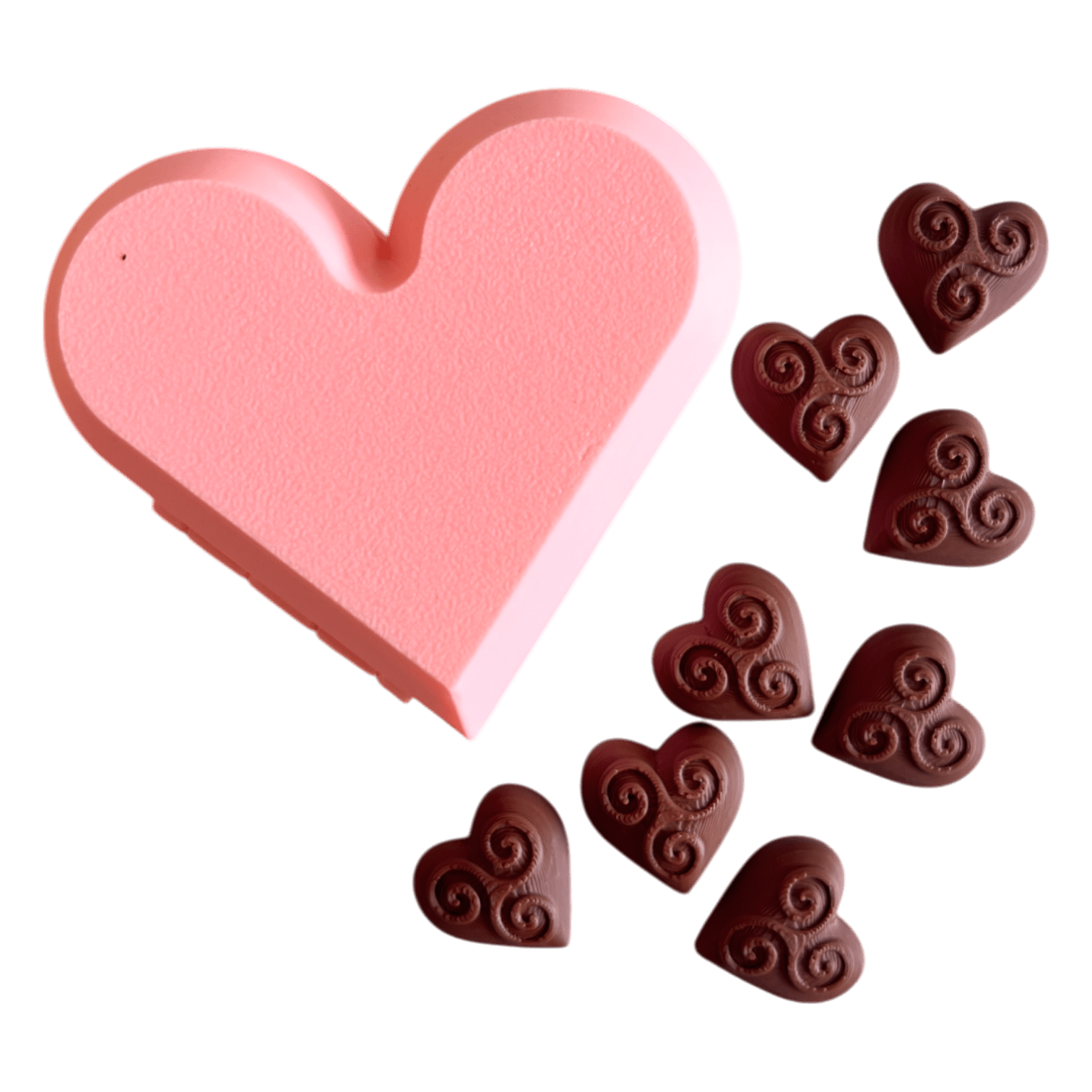 NEW - Heart Chocolate Box + 10 Chocolate Counters - CJECOPLAY Inc.